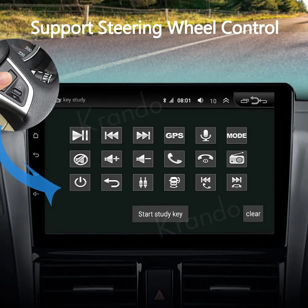 Krando Android 10 0 9 &quotIPS полный сенсорный автомобильный мультимедийный радио для Toyota Vios