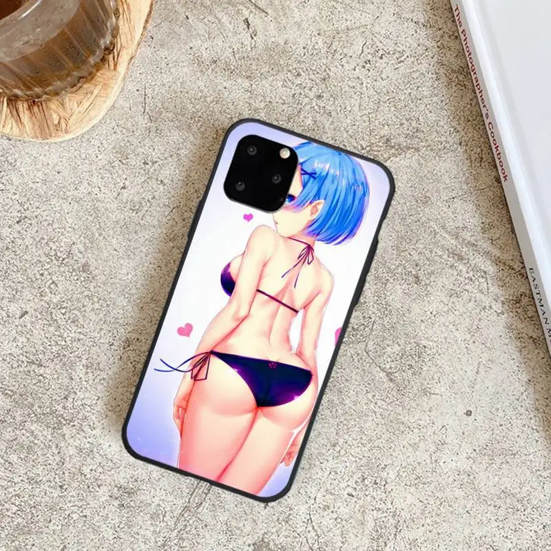

Anime RE ZERO Ram Rem Phone Case for iPhone 8 7 6 6S Plus X 5S SE 2020 XR 11 12 Pro mini pro XS MAX