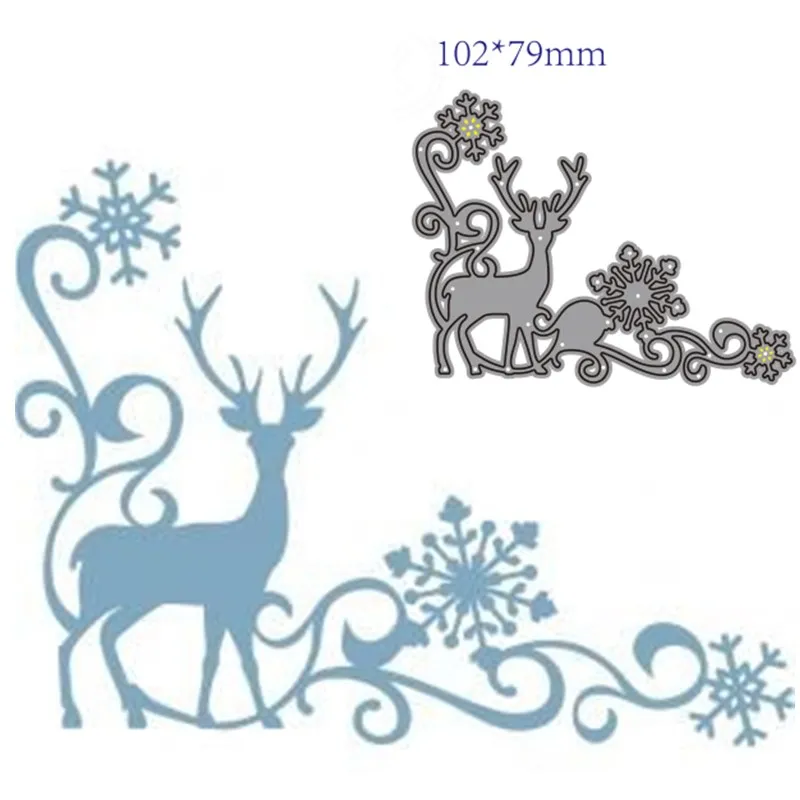 

metal cutting dies cut die mold Animal deer decoration Scrapbook paper craft knife mould blade punch stencils dies