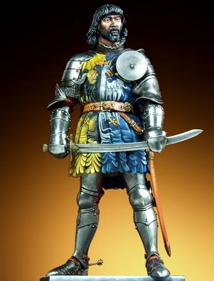 1/18 Набор для моделирования из смолы фигурка итальянского рыцаря 90 мм|Наборы