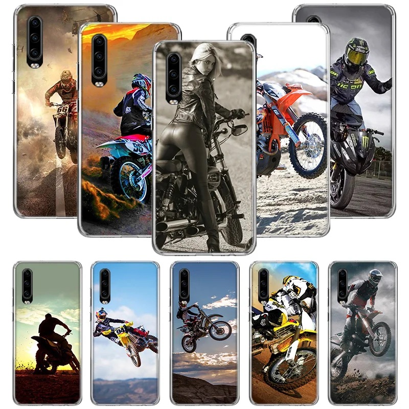 Чехол для мотокросса и мотоцикла dirtbikes чехол Huawei P40 P30 P20 P10 Mate 30 20 10 Pro Lite P Smart Plus + Z