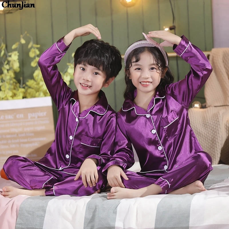 Атласная пижама для девочек 3-13 лет | Детская одежда и обувь