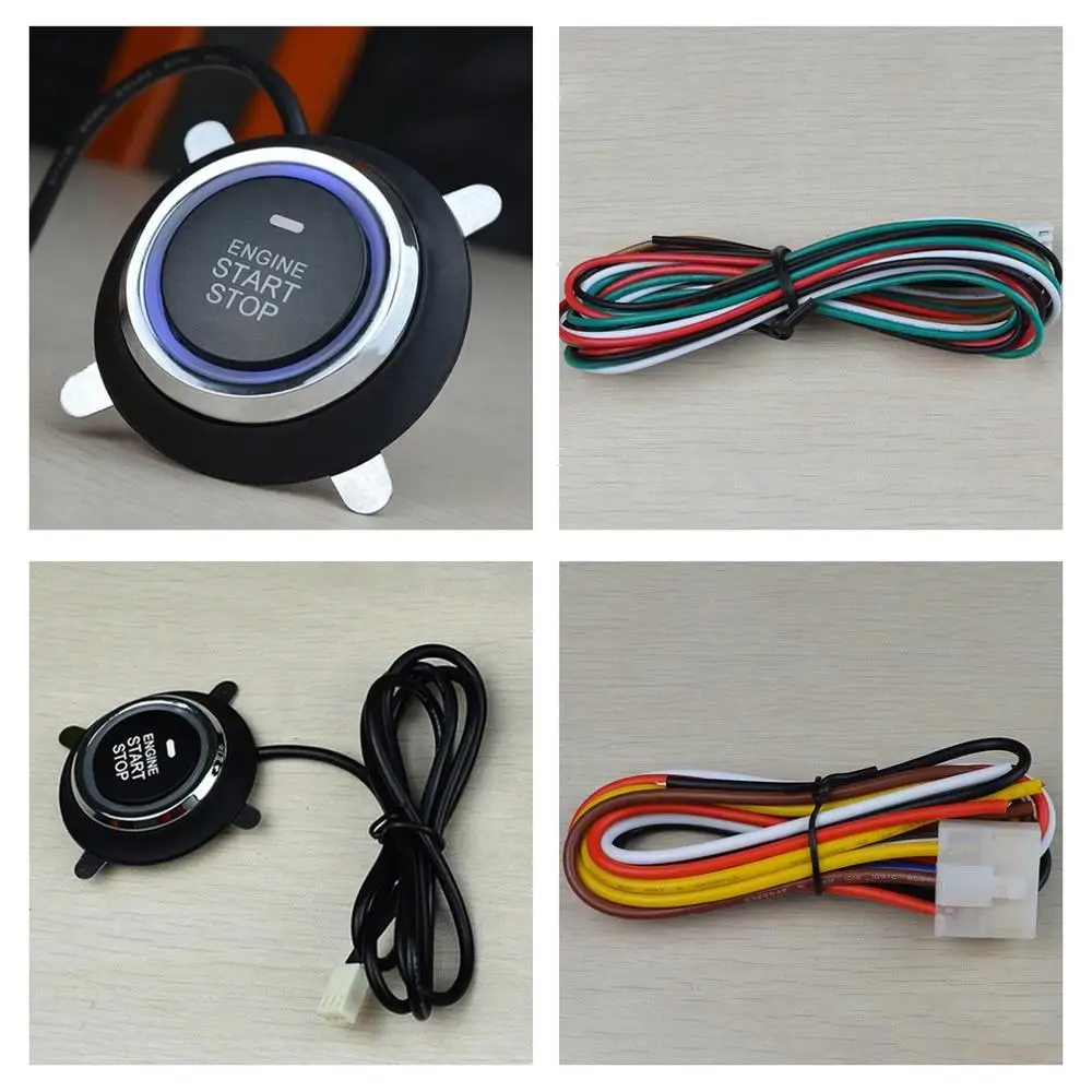 

12V Auto Car Alarm One-button Push Engine Starline Starter RFID Lock Ignition Switch Keyless Entry Start Stop Antitheft System