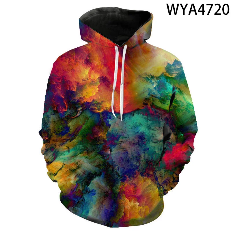 

3D Hoodies Galaxy Colorful Clouds Sweatshirt Men Women Children Cloud Cool Print Starry Sky Coat Boy Girl Kids Pullover Clothing