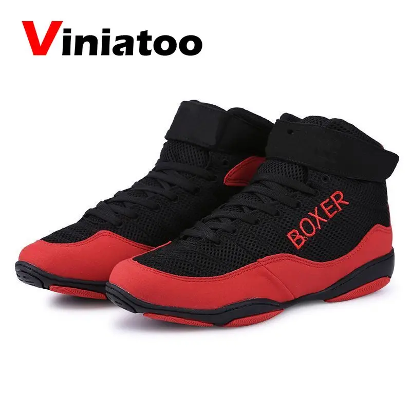 Мужские дышащие боксерские кроссовки противоскользящие Сникерсы для бокса