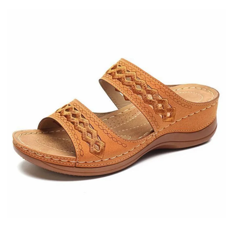 

Women Sandals Shoes Woman Wedge Sandals Summer Footwear Casual Shoes Hollow Flip Flops Beach Shoes Platform Retro Ladies Sandals