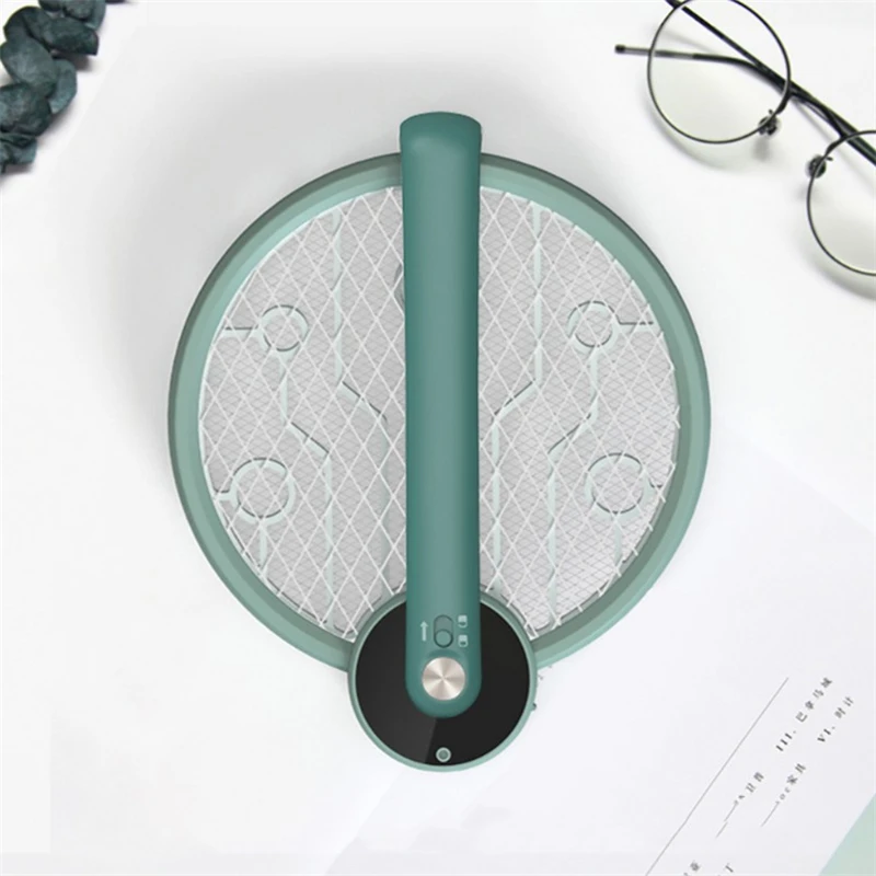 

Foldable Electric Insect Racket Swatter Zapper USB 2200V 1000mAh Rechargeable Mosquito Swatter Kill Fly Bug Zapper Killer Trap