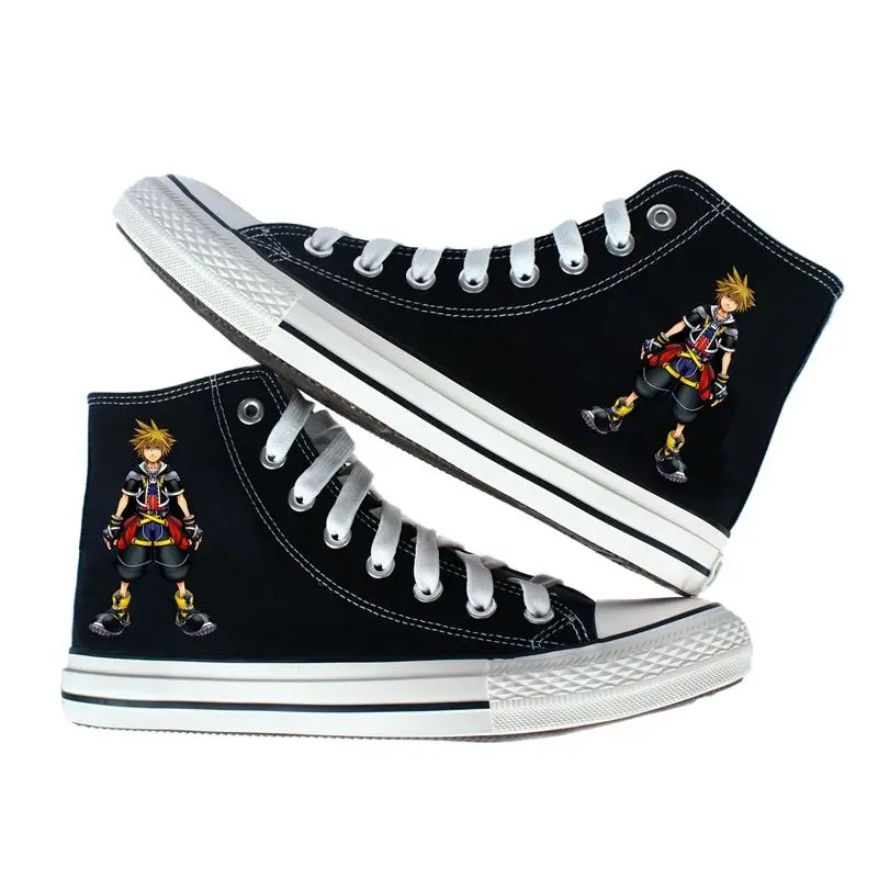

Anime Kingdom Hearts Sora Riku Casual Student Shoes Canvas shoe plimsolls rope soled shoes