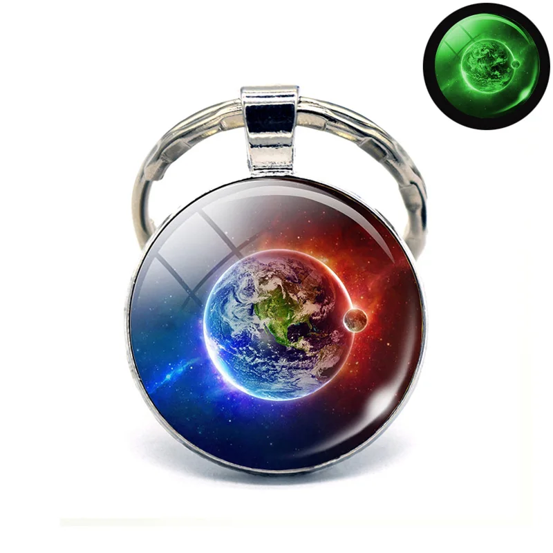 Светящийся в темноте брелок для ключей с изображением Галактики туманности