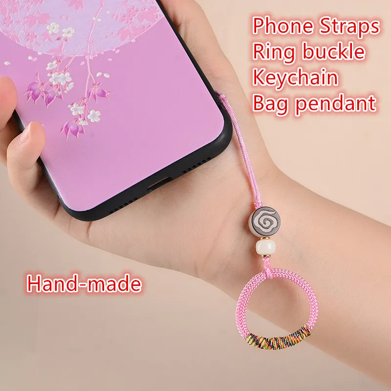 

Chinese element handmade original mobile phone lanyard anti-lost ring buckle mobile phone chain Wenwan handle key chain pendant
