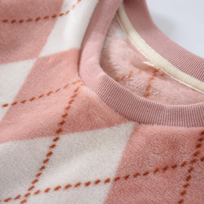 New autumn and winter couples flannel pajamas long-sleeved trousers 2-piece set of men's and women's home service suit thickened