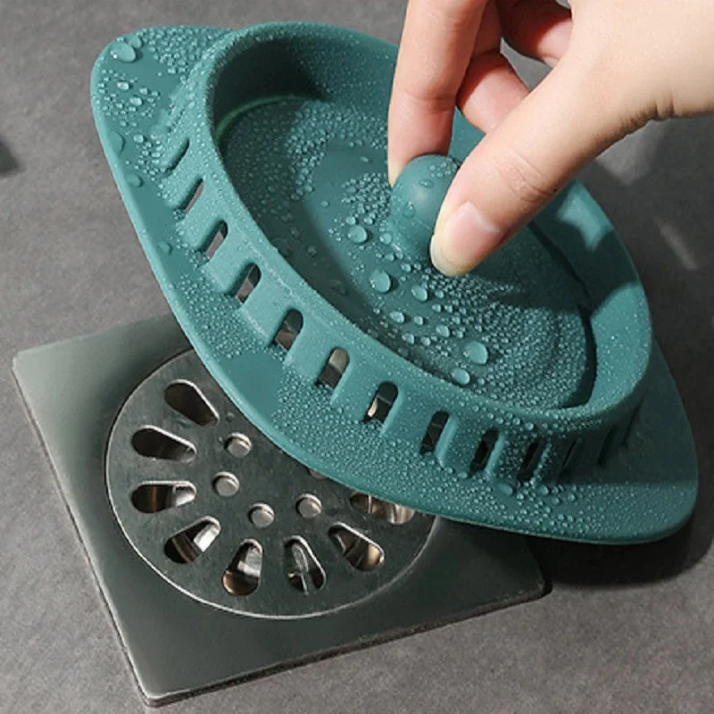 

Hair Filter Silicone Bathroom Sewer Anti-Hair Clogging Bathtub Toilet Floor Drain Filter Anti-Hair Anti-odor Floor