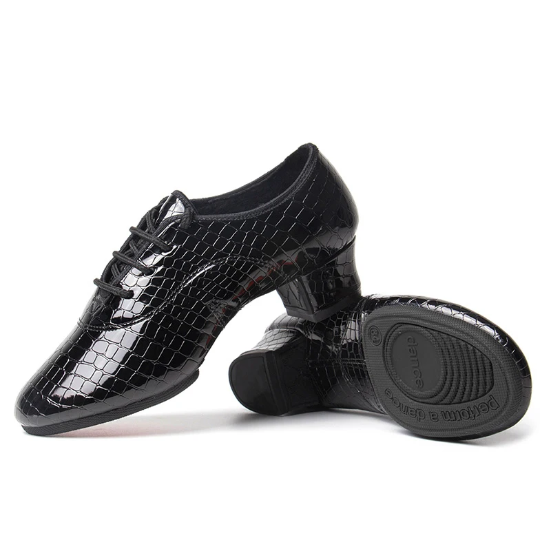 Туфли HROYL мужские для танцев латинских искусственная кожа высота каблука 3 5 см с