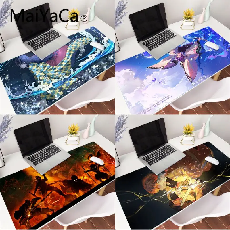 

MaiYaCa Nezuko And Tanjirou Pad to Mouse Game Anti-slip Rubber Gaming Mouse Mat xl xxl 600x300mm for Lol world of warcraft
