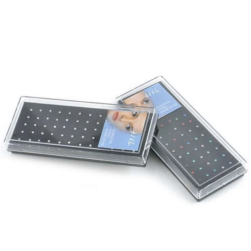 Женские серьги гвоздики из нержавеющей стали с кристаллами кольцо для пирсинга