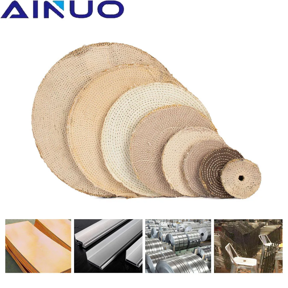 

80mm-400mm Sisal Cloth Buffing Wheel For Stainless Steel Metal Aluminum Polishing Tool Accessories 1Pcs