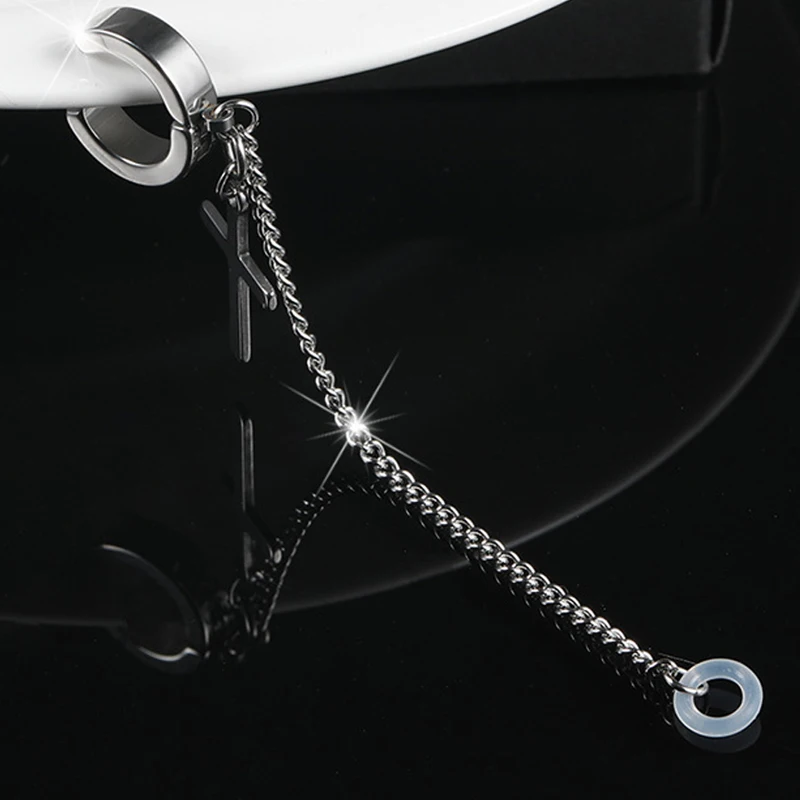 Мужские Серьги-клипсы с цепочкой 1 шт. | Украшения и аксессуары