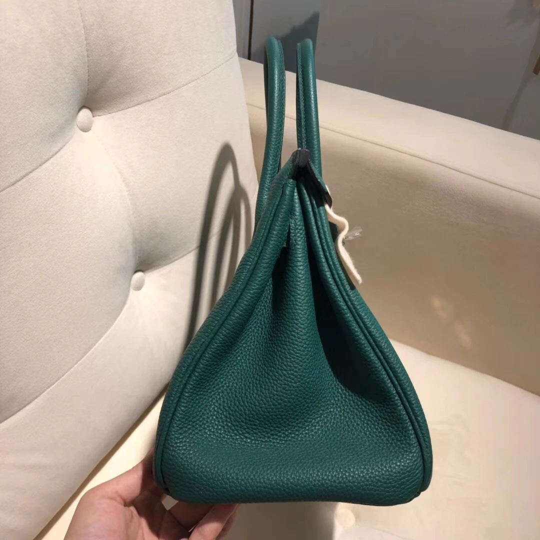 

Handmade LUXURY Bag 25CM,Green BRAND HANDBAG,DESIGNERS purse,Togo leather, Wax line stitiching,Fast delivery