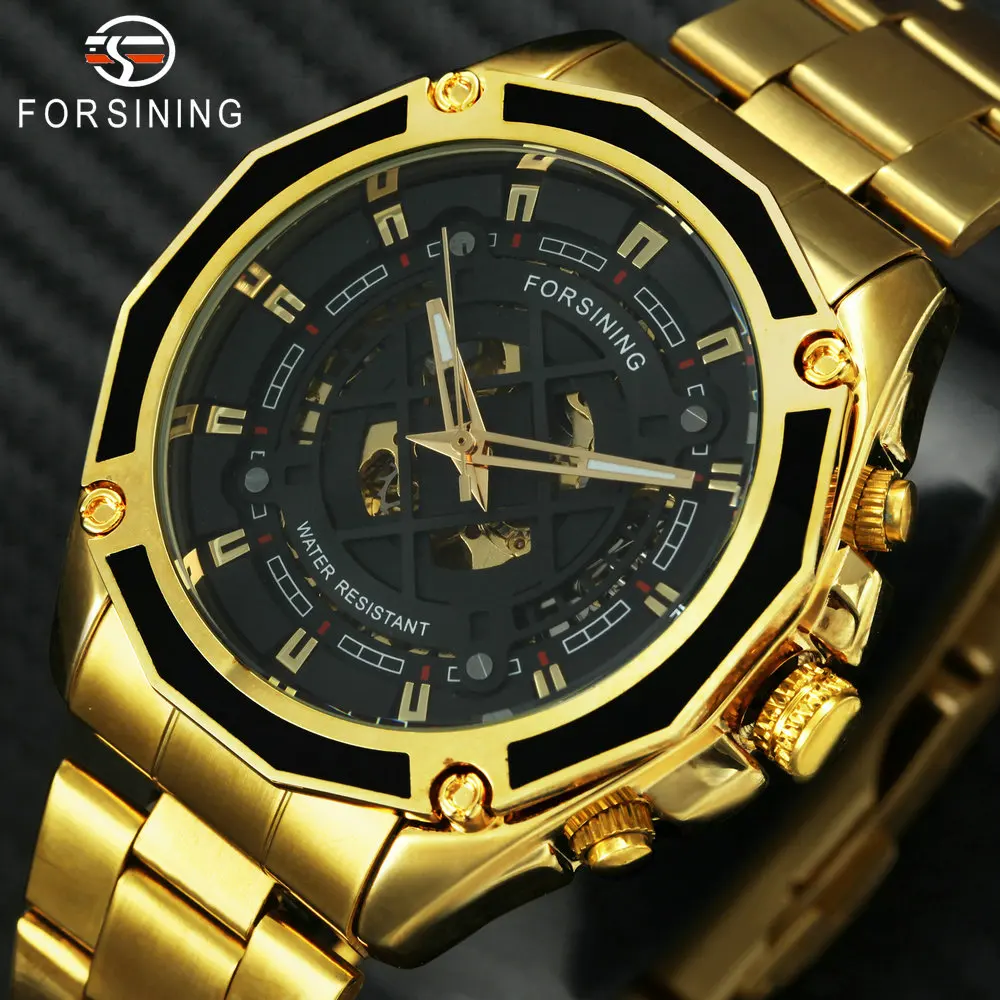 Часы наручные FORSINING Мужские механические брендовые Роскошные автоматические