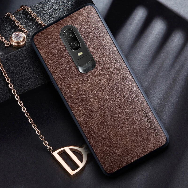 case for oneplus 6 6t coque retro business design with pu leather skin phone covers for oneplus 6 case capa funda cover free global shipping