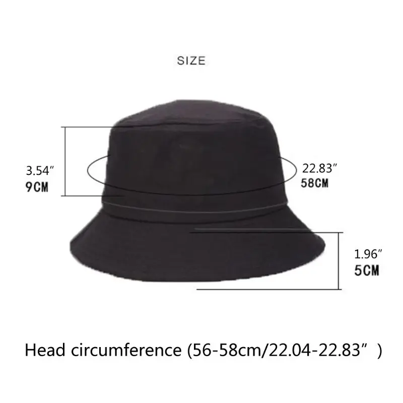 

6 Colors Cotton Fisherman Hat Butterfly Printing Breathable Beach Bucket Round Top Sunscreen Cap