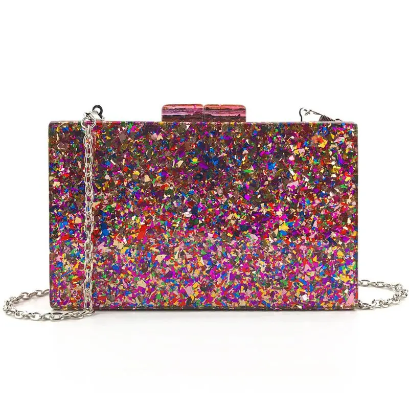 

Women Fashion Sequins Clutch Purse Evening Bag Handbag for Party Prom Bride
