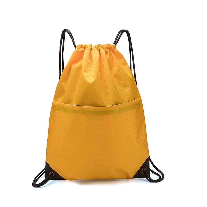 Yellow without logo Zackpack спортивный рюкзак со шнуровкой логотип на заказ водонепроницаемый пакет карман на шнурке рюкзак с принтом на заказ - Color: Yellow without logo