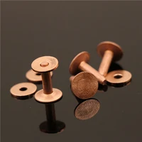 high quality copper rivets burrs 12 leather craft belt luggage rivets studs permanent tack fasteners
