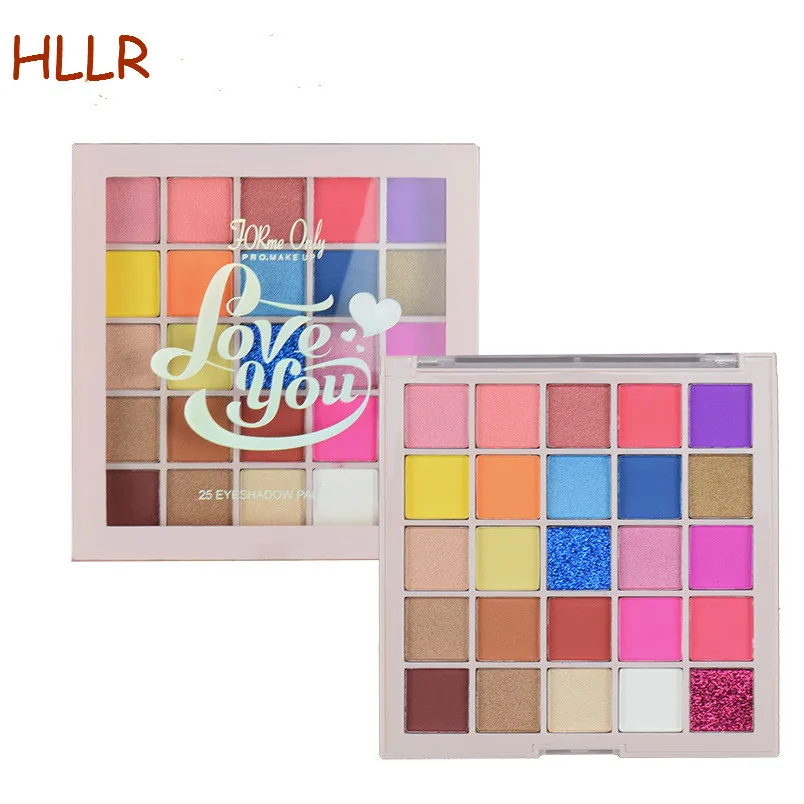 15 красочных пигментных теплых блестящих матовых теней для век Love You палитра