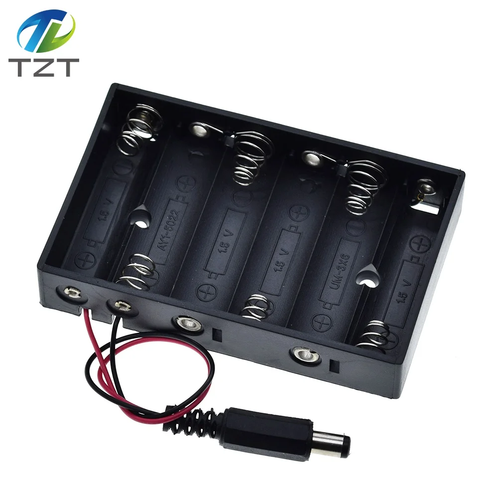 Размеры 6 корпус держатель для батарей аа коробка шт. AA батарея чехол хранения с