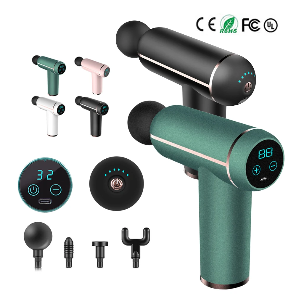

LCD Mini Massage Gun Deep Tissue Muscle Percussion Smart Massager for Relieve Pain Muscle Massage with High-Intensity Vibrations
