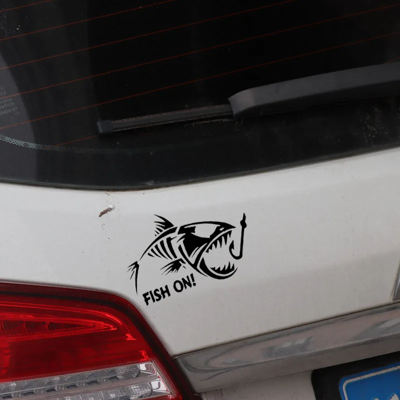 

Car Sticker Sport Fish Car Sticker PVC Water and Sun Protection Black/silver 14.5cm * 9.5cm