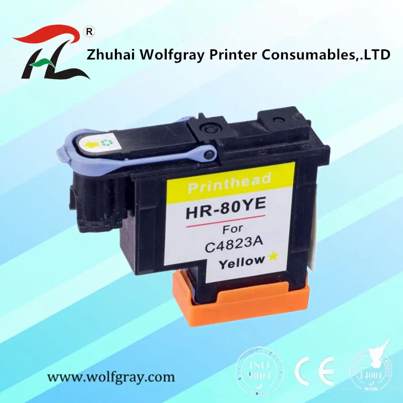 Печатающая головка YI LE CAI C4823A для картриджей HP 80 Designjet 1000 1050c 1055|Чернильные