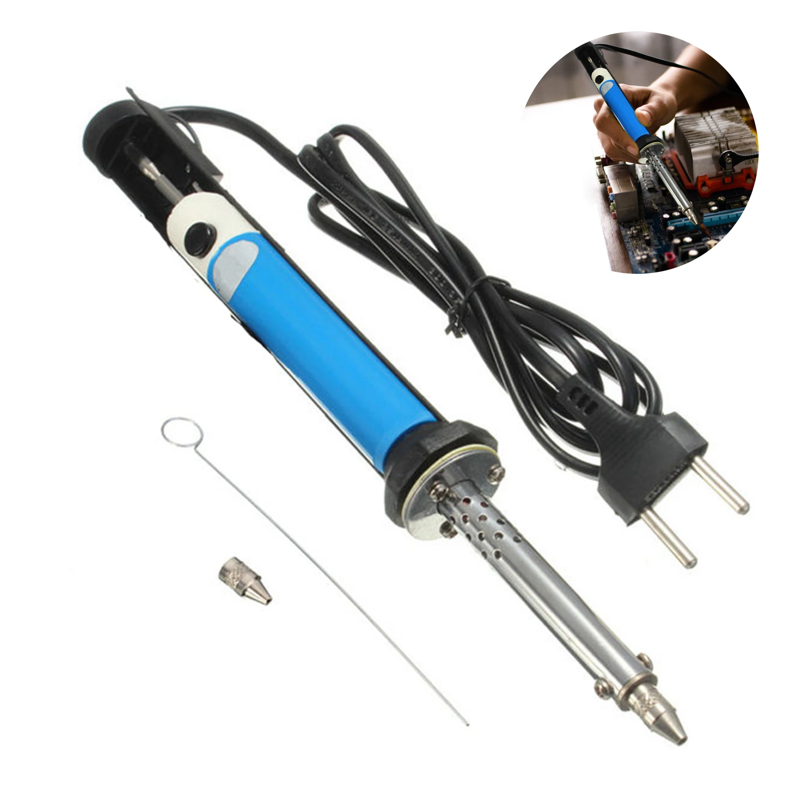 

Handheld Electric Soldering Iron Set Professional Electric Heating Tools Tin Suction Device Handle Welding Gun Repair Tool