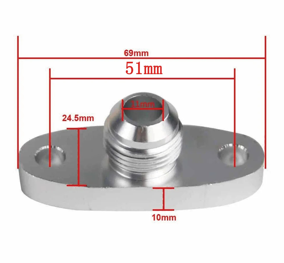 Для слив масла из турбины Выходной фланец комплект адаптера Женский AN10 1/2 NPT