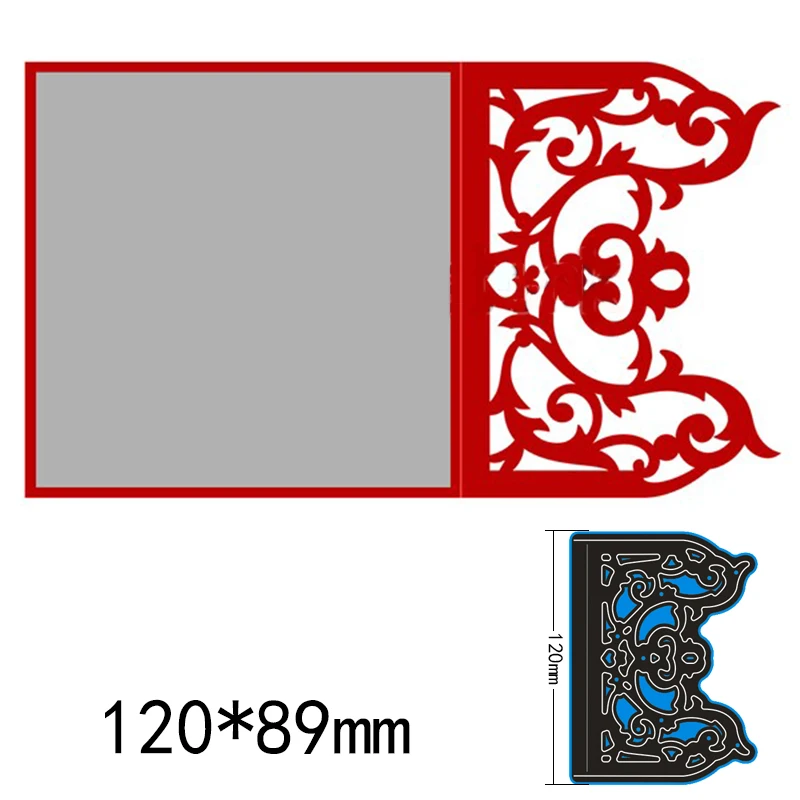 

New Metal Cutting Dies Lace For Card DIY Scrapbooking stencil Paper Craft Album template Dies 12*8.9cm