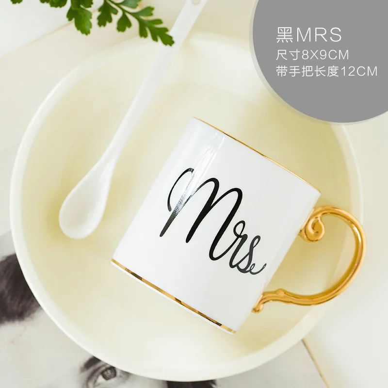 only cup Подарок на день Святого Валентина, кофейная чашка с крышкой, ложка, Подарок на годовщину для жены, подарок для подруги, друга - Цвет: only cup