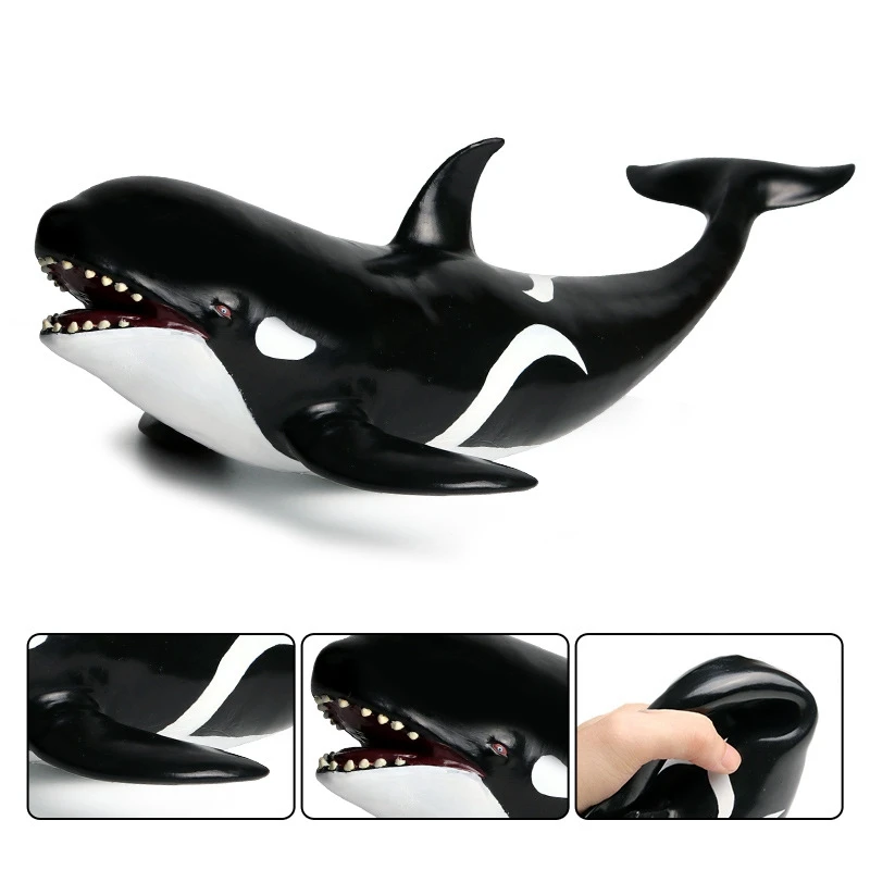 Simulation Marine Animal Model Soft Rubber Killer Whale Toy Ornaments | Игрушки и хобби