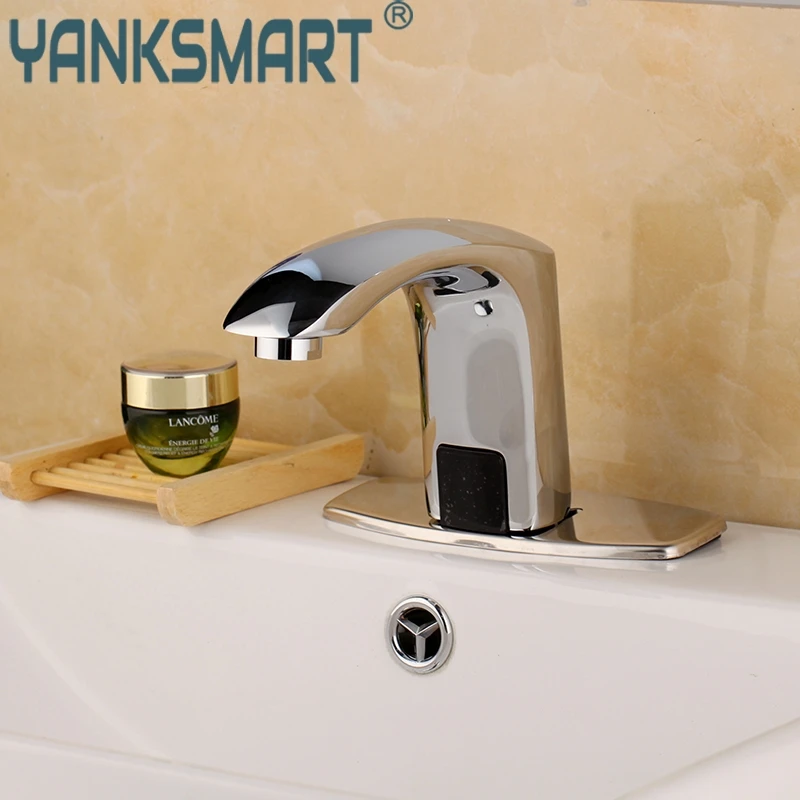 

YANKSMART Luxury Bathroom Automatic Sense Wash Basin Taps Induction Sink Faucet Inductive WaterTap Brass Mixer Faucets