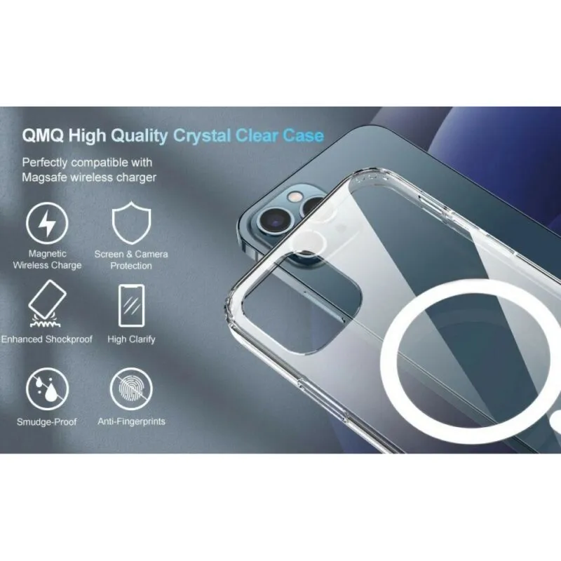 

Luxury Transparent Clear Shockproof Phone Case For IPhone 12 12 Pro Max Cover For IPhone12 Mini 12 Pro Magnetic Protective Cover