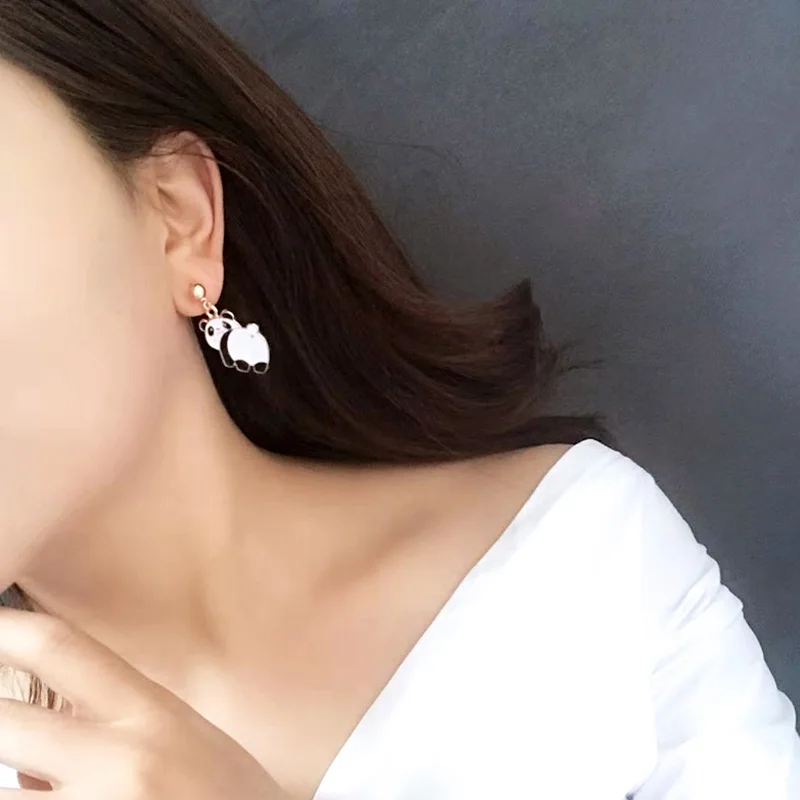 Японские и корейские Девушки Креативные супер милые Мультяшные сережки с