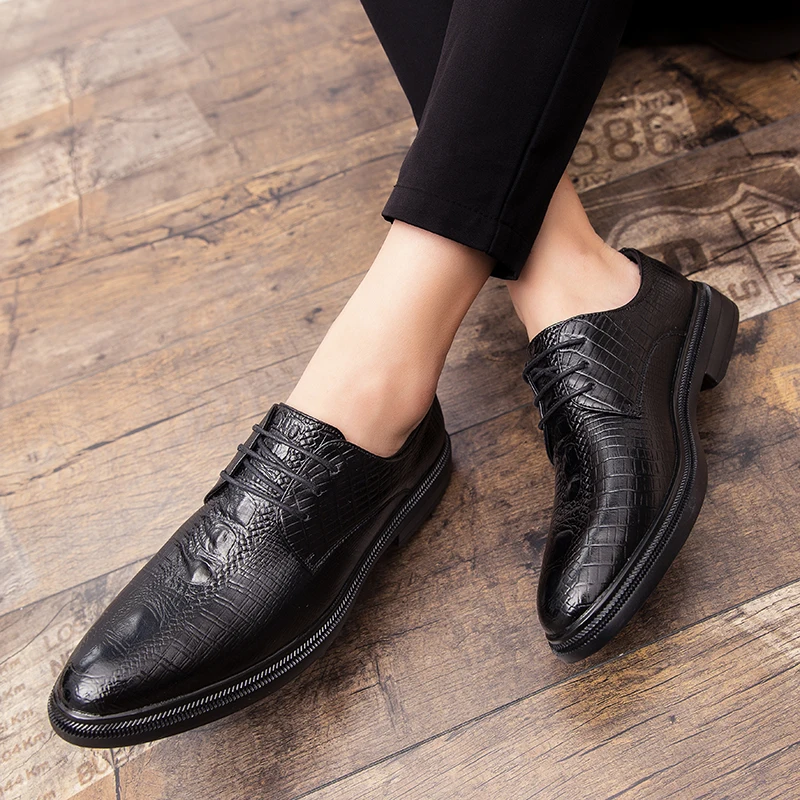 

men classical leather shoes men italian style formal dress male footwear designer business man round toe oxford shoes for men
