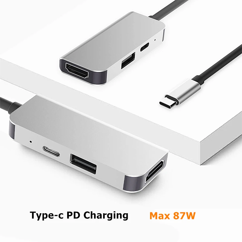 Адаптер концентратор Rankman Type C на HDMI 4K USB 3 0 для MacBook Samsung S9 Dex Huawei Dock Xiaomi 10 ТВ Проектор