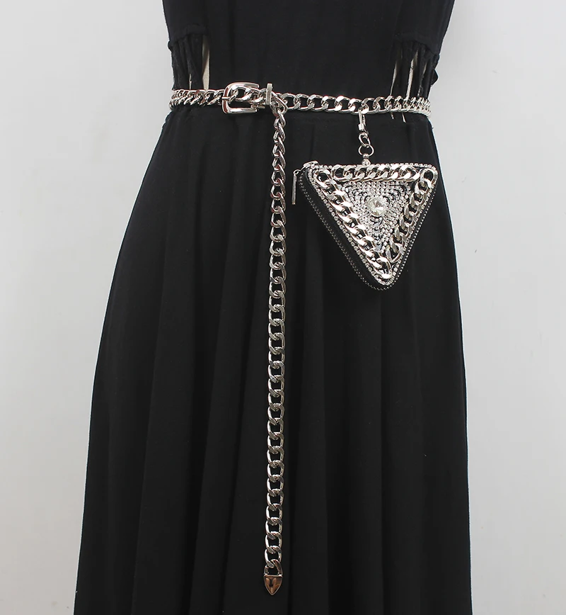 

Женский ремень с металлической цепочкой, модельный пояс-корсет с бриллиантами, декоративный широкий пояс, R2469