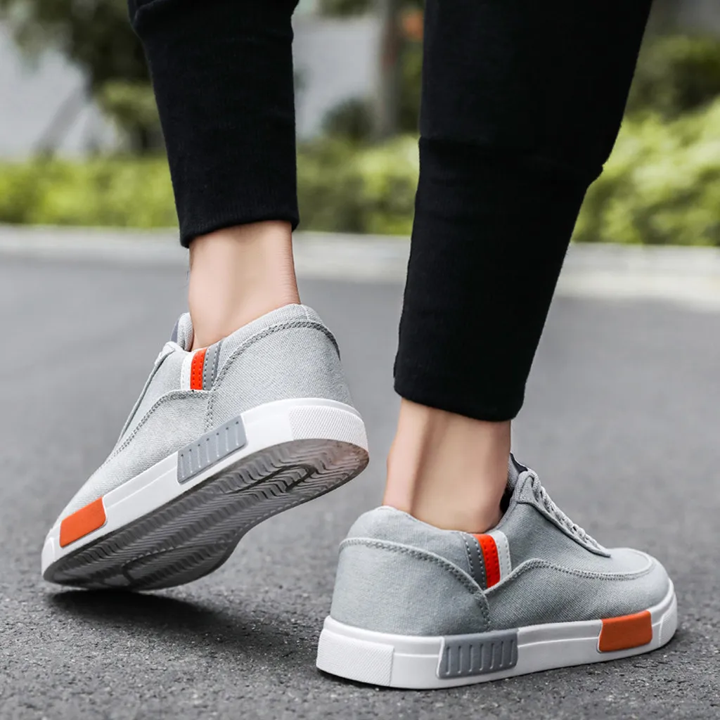 Мужская обувь легкий и комфортный светильник дышащая парусиновая на шнуровке