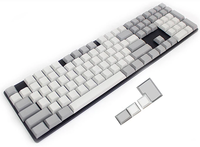Light Gray-Gray NPKC толстые PBT пустые DSA брелки ANSI ISO 115-key для Cherry MX переключатели механической клавиатуры - Цвет: Light Gray-Gray