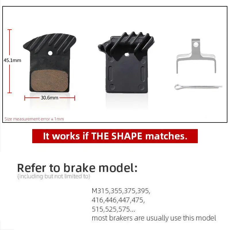1 Pair Of Heat Dissipating Bicycle Brake Pads is Suitable For Natt SRAM Type Bicycle Brake Pads