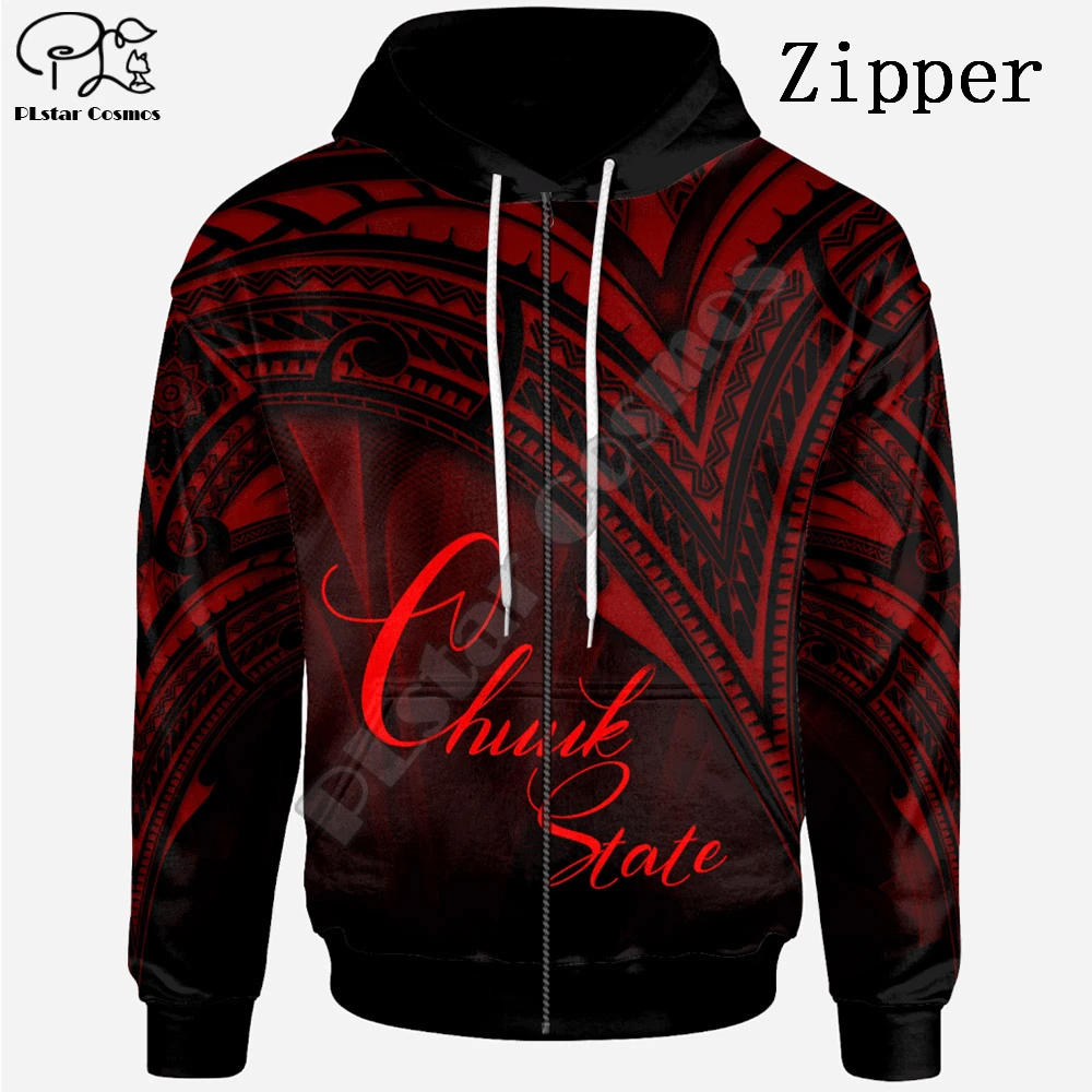 

PLstar Cosmos 3DPrint Tribal Chuuk Polynesian Tropical Flowers Hibiscus Tattoos Harajuku Streetwear Funny Unisex Zip Hoodies-c26