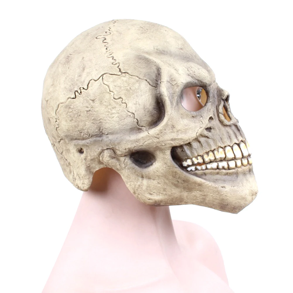 Haunted Horror Cosplay Easy Clean Non Toxic Decorative Festive Universal Props Headgear Party Skull Mask Halloween Latex | Дом и сад