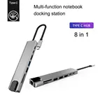 USB-концентратор 8-в-1 с портами USB Type-C на HDMI, RJ45